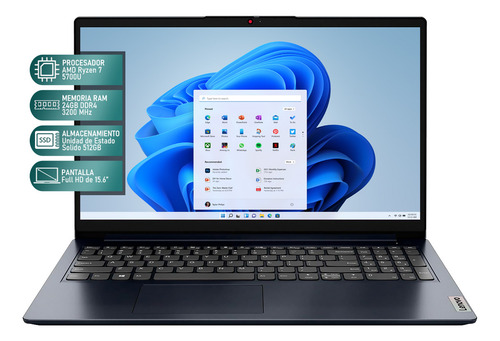 Laptop LENOVO IdeaPad AMD Ryzen 7 24GB RAM 512GB SSD Touchscreen Windows 11 Home