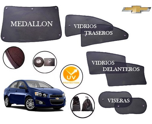 Parasol Cortinas Chevrolet Sonic 2011-2016 Kit 4 (pp14)