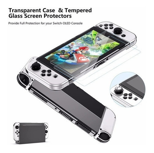 Imagen 7 de 8 de Funda De Kit De Accesorios Para Nintendo Switch Oled 17 En 1