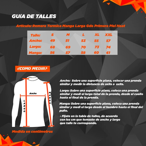 Remera Termica Manga Larga Gdo Primera Piel Heat