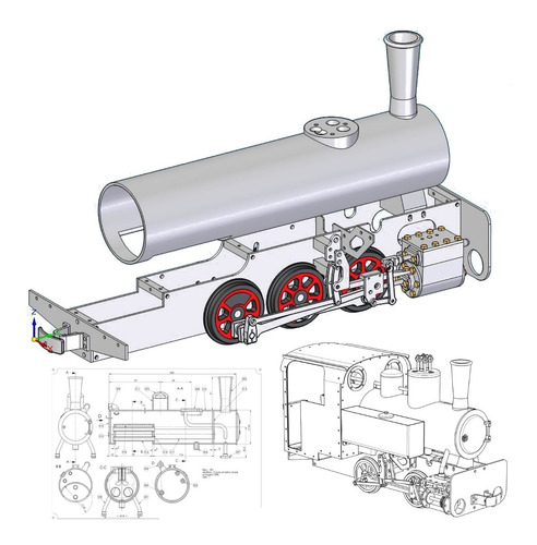 Plano Locomotora A Vapor 5 Pulgadas (retirar X Domicilio)