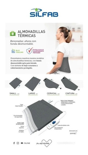 Imagen 6 de 10 de Almohadilla Termica Cuello Espalda Cervical Calor Electrica
