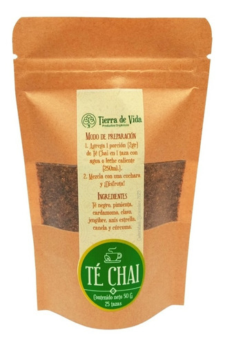 Té Chai Exquisito Auténtico 50 G Rinde 25 Tazas Artesanal 