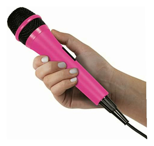 Singing Machine Smm-205p Micrófono De Karaoke Dinámico Color Rosa/negro