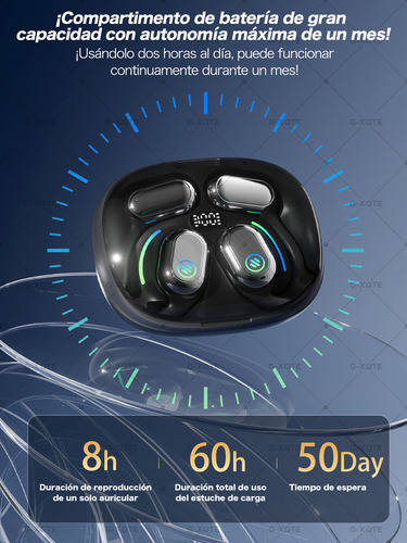 G-XQTE Auriculares bluetooth Audífonos Inalámbricos Impermeables 30días De Autonomía TWS OWS diademas bluetooth para trailero Deportivos