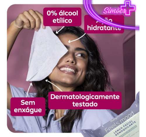 Lenço Demaquilante Umedecido De Limpeza Facial Ruby Skin