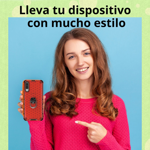 Funda Para Galaxy A50 Con Mica Varios Modelos Antigolpes Gris Honey Ring