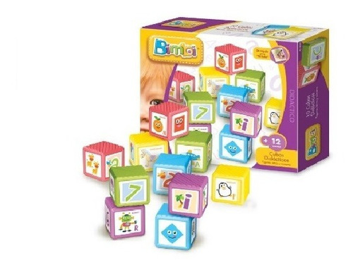 Cubos Bebes Didácticos Figuras Letras Números  Bimbi