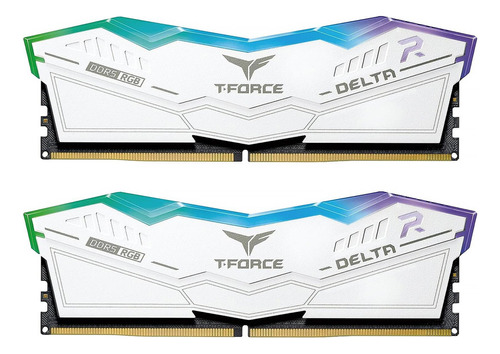 Memoria Ram T-FORCE Delta RGB Gamer DDR5 2x16GB 6400mt/s Blanco Team Group FF4D532G6400HC40BDC01