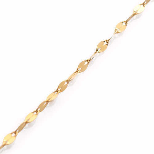 Pulsera Oro 10k Grano De Cafe Solido Italiano 2.5mm 18cm