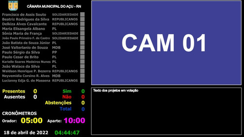Pacote Utc - Câmara De Vereadores Para Vmix