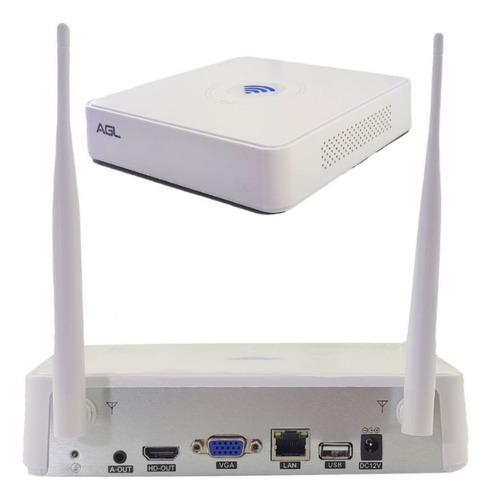 Kit Nvr Agl Sem Fio Wifi Full Hd 2mp Com 4 Câmeras Ip Bullet