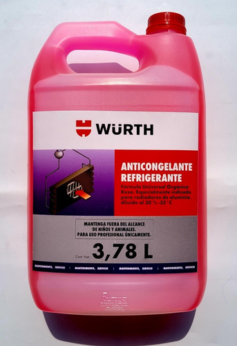 Anticongelante Suzuki Gsxr 750 2013 2014 Wurth Organico Wao4