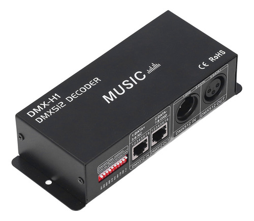 Controlador Decorder Led 4 Canais Dmx 512 Rgb Ajustável