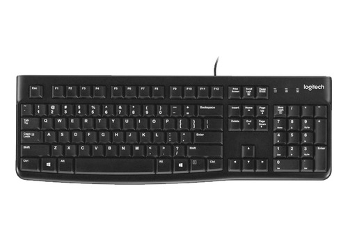 Teclado Logitech K120 Qwerty Inglés Uk, Negro