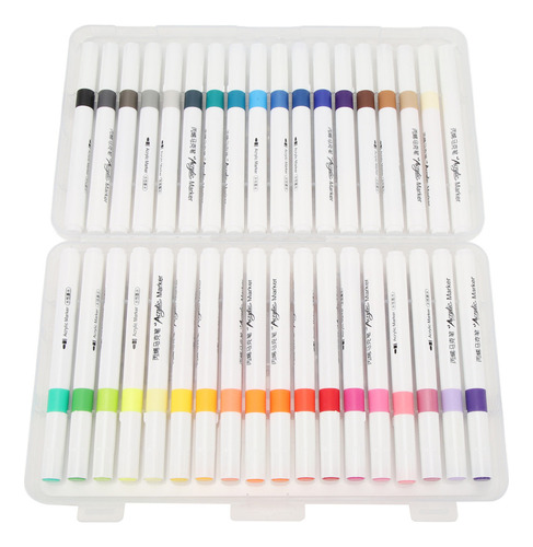 Bolígrafos De Acuarela De 36 Colores Con Doble Pincel Para E