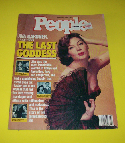 Ava Gardner Revista People 1990 Elvis Presley Kevin Costner 