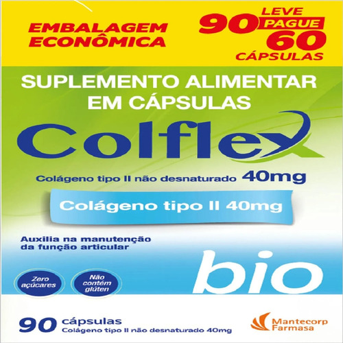 Colflex Bio Colágeno Tipo Ii 90 Comprimidos Sabor Sem