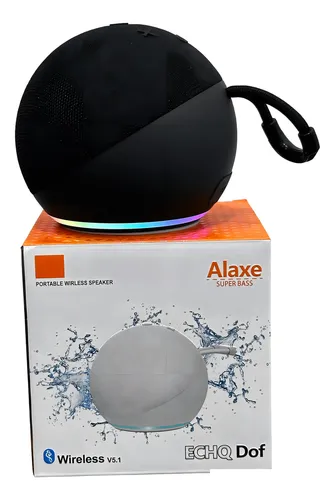 comprar Caixa de Som alaxe portatil super bass compativel conectar mais de um som Cor preta completa
