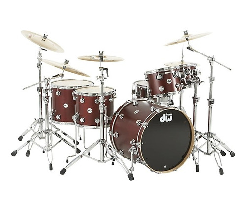 Dw Collector's Series Satin Oil 5-piece Shell Pack Ox Blood 
