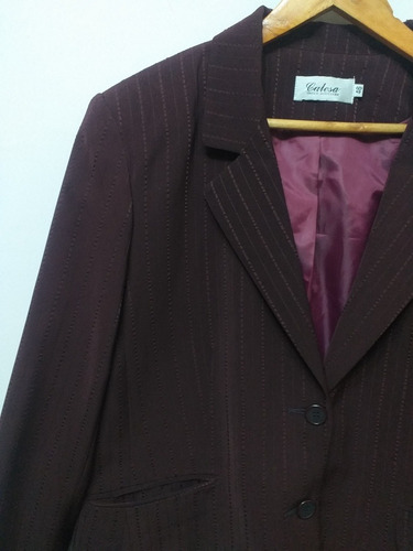 Chaqueta Blazer Bordó De La Calesa Talle 46 Ó L, Cataleya 