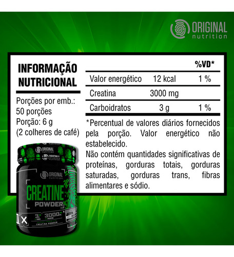 Suplemento de creatina en polvo Turbo Creatina en polvo en bote de alta absorción de 300 g Original Nutrition