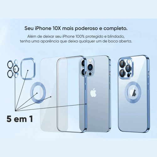 Capa Case Luxo Premium Transparente P/ iPhone 14 Pro