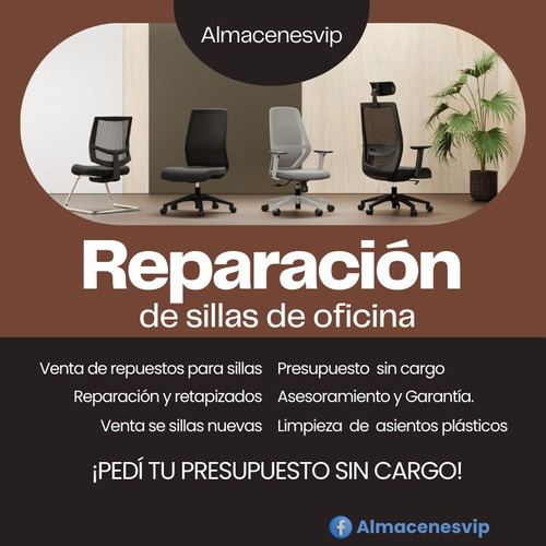 Sillas De Oficina, Reparación, Retapizados Y Repuestos.