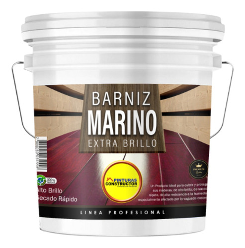 Barniz Marino Extra Brillo Incoloro, Galón 4 Lts