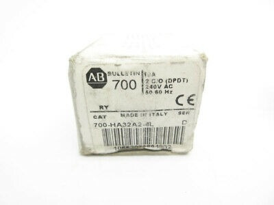 Allen Bradley 700-ha32a2-4l Ser. D 240vac 10a (wh) Nsmp Mgg