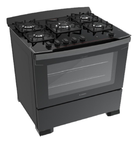 Cocina A Gas James 5 Hornallas C/mesasda De Vidrio C 805 V