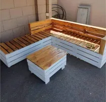 Comprar Sillónes De Madera  Juego Jardín Exterior Madera Rústica 