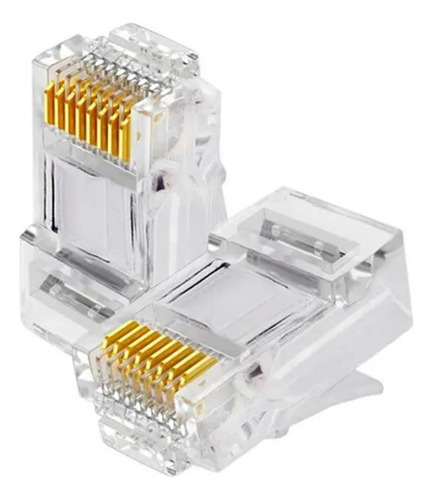 Bolsa 50 Fichas Conectores Red Rj45 Cat 5e Ethernet