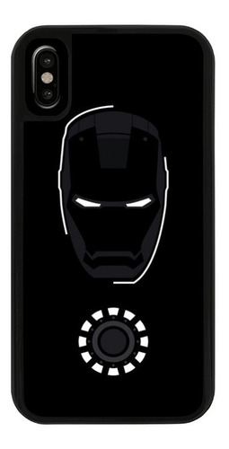 Funda Uso Rudo Tpu Para iPhone Ironman Reactor Negro Marvel