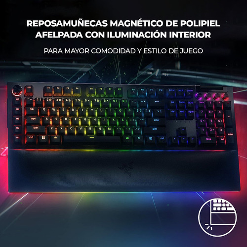 Teclado Gamer Razer Blackwidow V4 Pro Switch Amarillo Negro
