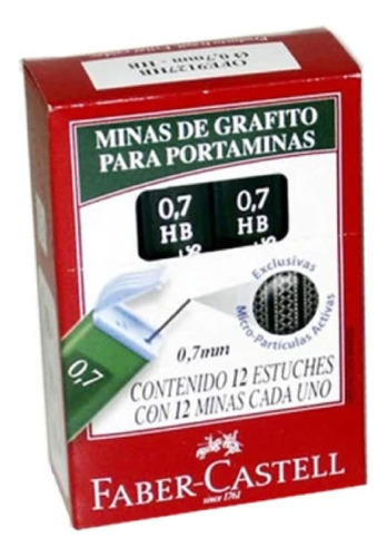 Minas Grafos Faber 0.7mm Hb Pack X2u De 12u C/u Suchina Sa