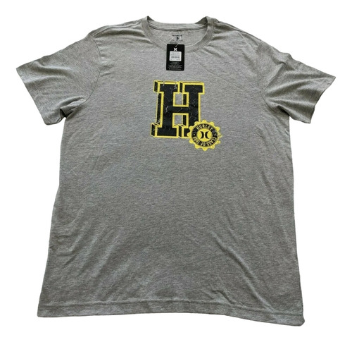 Remera Hurley - Talle Xl - Gris - Hombre