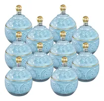 Comprar Set X10 Bomboneras Vidrio Caramelera Portavela C\u002Ftapa Deco