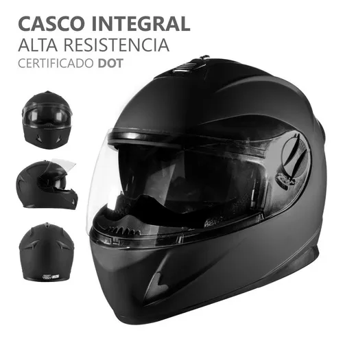 Casco Motocicleta Deportivo Moto Cerrado Certificado Dot Color