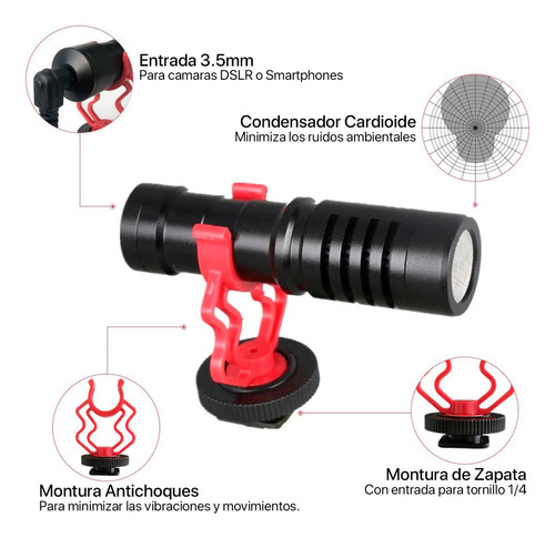 Estabilizador U-grip Luz Vl49 Rgb +micrófono Cardiode + Clip