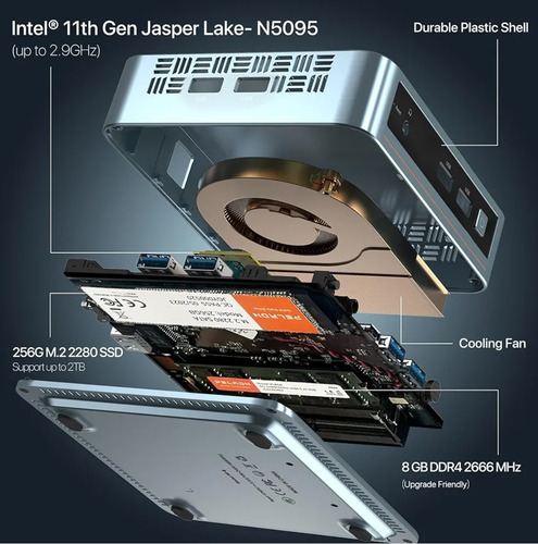 Mini Pc Peladn N5090, Intel Celeron 11va Gen. 8gb, Ssd, 256g