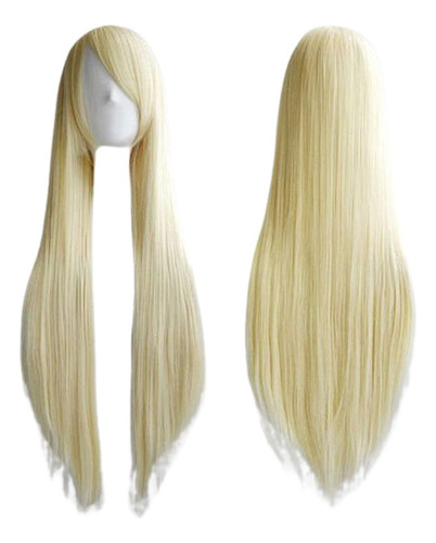 ** Pelucas Larga Y Liso Cabello Cosplay Con Flequillo