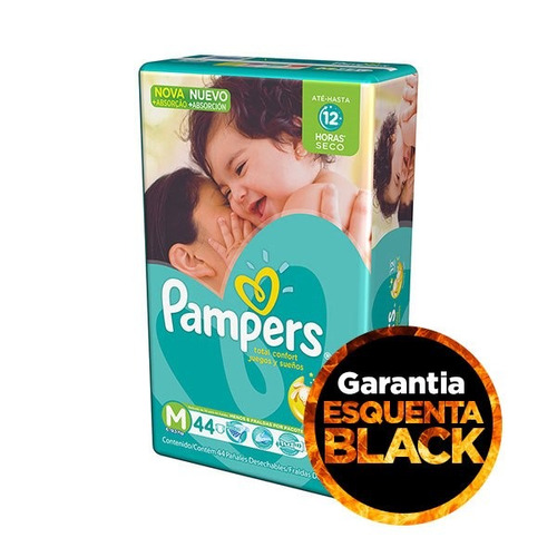 Fraldas Pampers Total Confort M - Mega