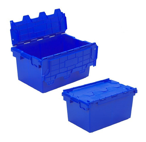 Baul Delivery Cajon Plastico Reforzado Carga Hasta 20kg Azul