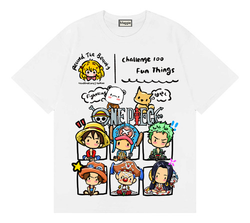 Estampado De Camiseta One Piece, Luffy Tony Chopper, Vers