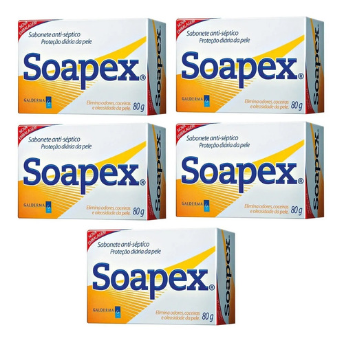 Kit 5 Sabonete Soapex - 80g Cada