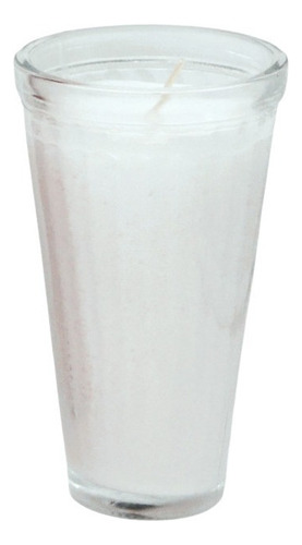Veladora Limonero Brillamas Parafina Blanca Vaso Vidrio