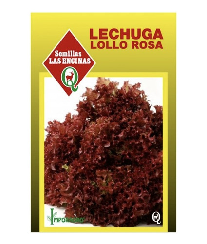 Semillas Certificadas Hortaliza Lechuga Lollo Rosa Huerto