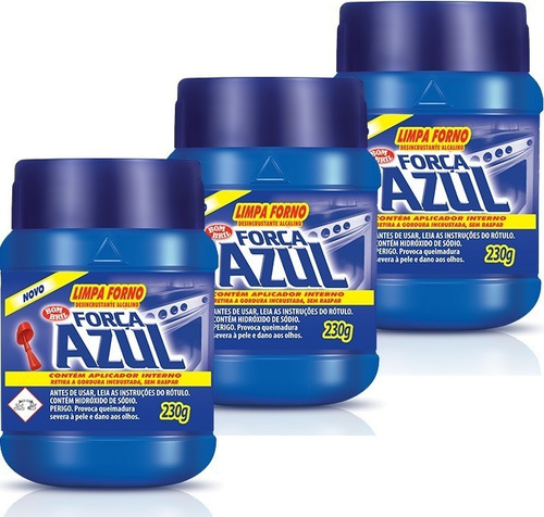 Kit 3 Un. Limpa Forno E Fogão Força Azul Bom Bril 230g