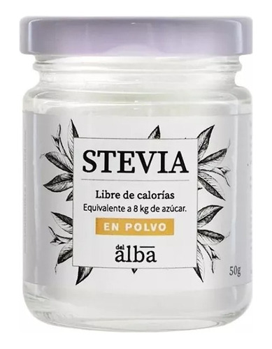 Stevia En Polvo 50grs Apicola Del Alba Endulzante Natural